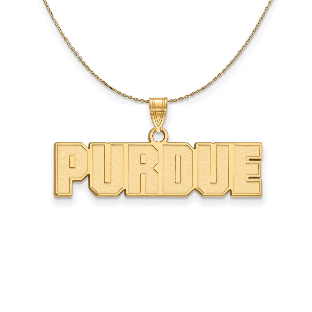 14k Yellow Gold Purdue Script Necklace - Elegant Gift for Her