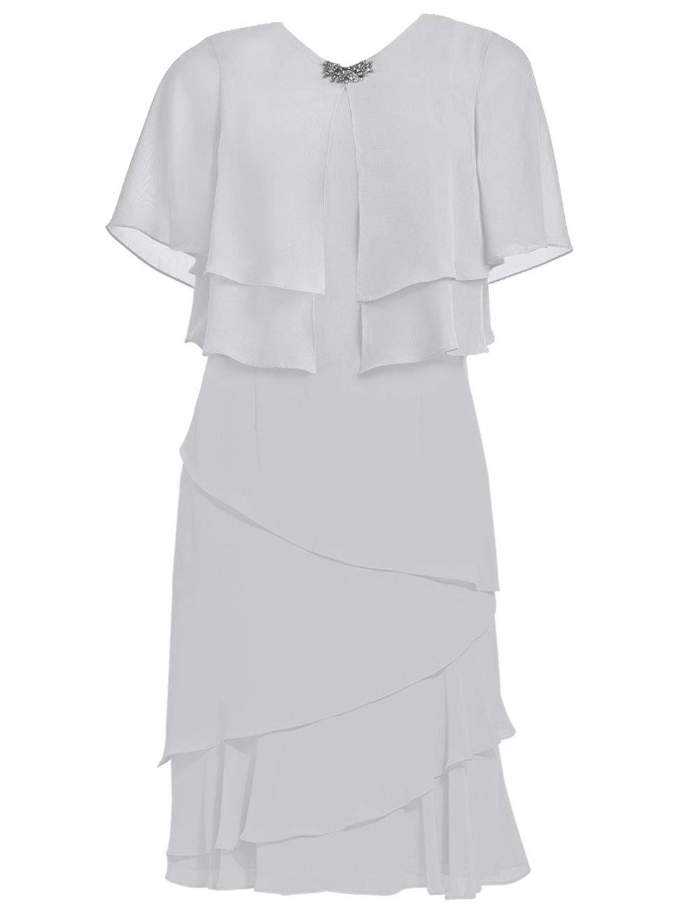 Elegant Chiffon Mother of The Bride Dress - Formal Pleated Evening Gown for Wedding Guest - Perfect for Church Ceremonies, Receptions & Special Occasions
