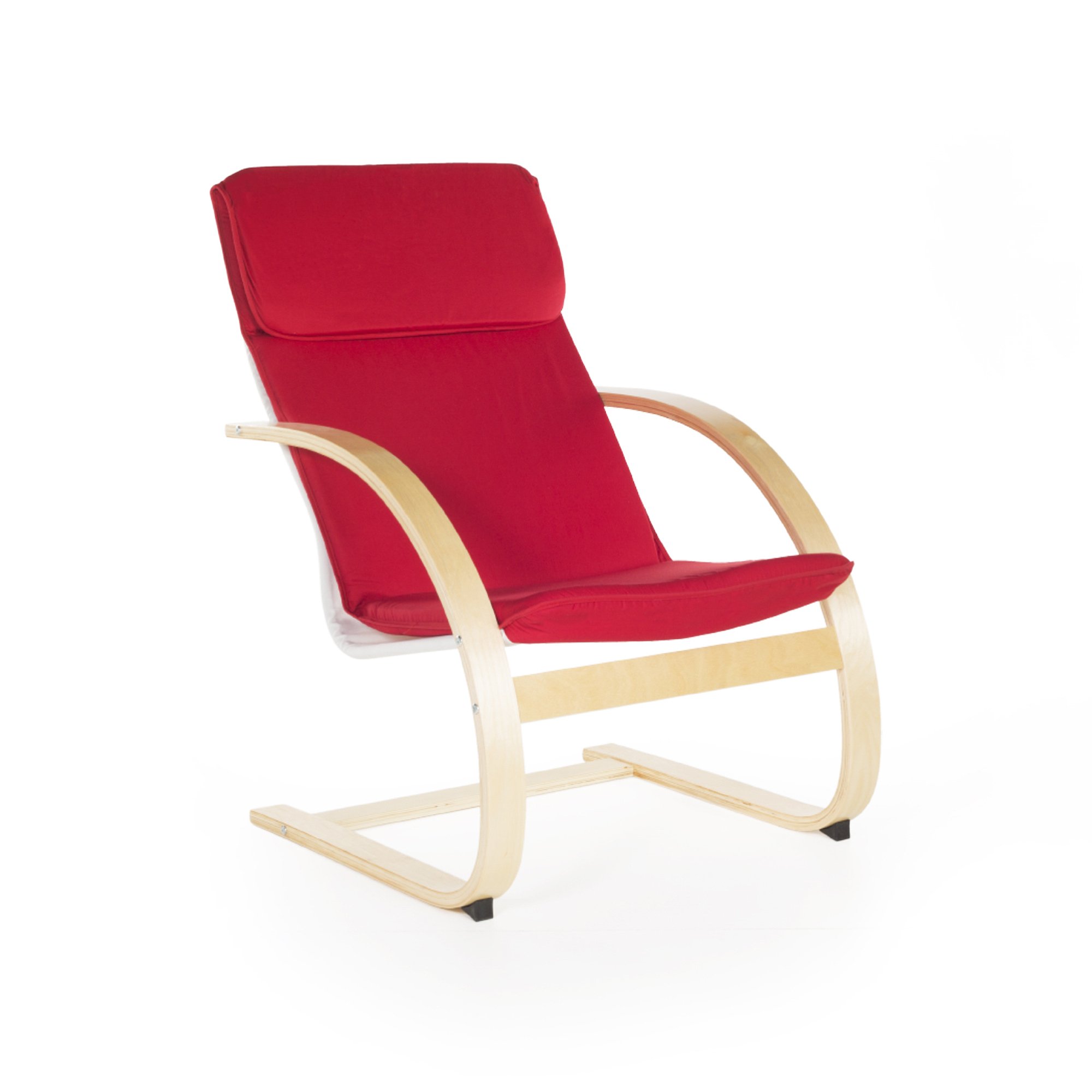 Guidecraft Teachers Rocker Red Chair - Comfortable Rocking Chair for Classroom, Nursery & Living Room - Perfect for Reading, Relaxing & Storytime