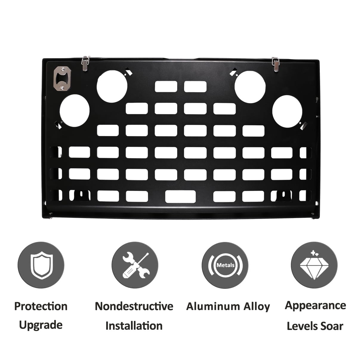 Black Aluminum Alloy Car Trunk Storage Basket Organizer for Land Rover Defender 110 (2020-2022 Models) - Heavy Duty Auto Accessories & Tailgate Cargo Shelf - Perfect for Camping, Road Trips and Outdoor Adventures