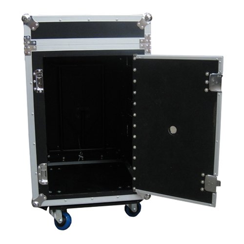 Professional DJ Flight Case - Mr. DJ CASE5000 with Mixer & CD Storage | Durable DJ Equipment Carrying Case for Gigs, Tours & Studio Use
