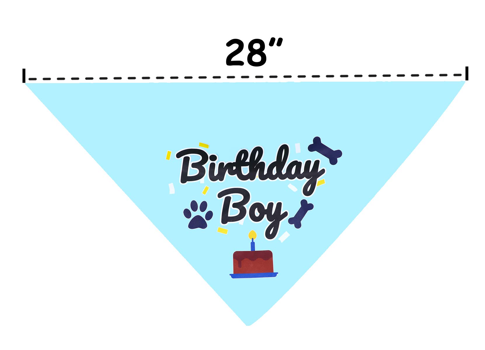 Bubblepup Happy Birthday Dog Bandana for Boys & Girls - Cute Pet Birthday Party Accessory for Small & Large Dogs - Perfect for Birthday Photos & Celebrations