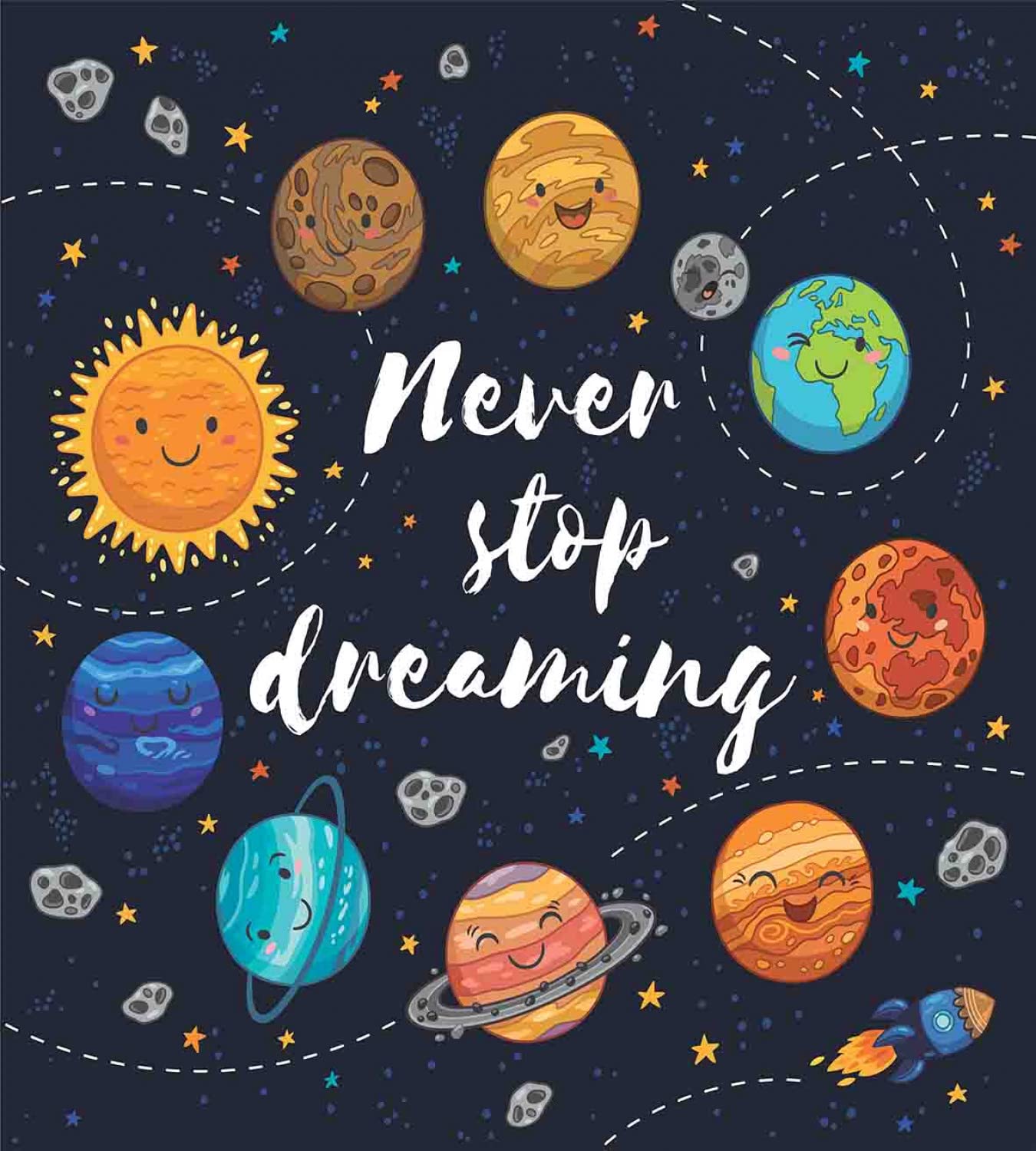 Ambesonne Outer Space Duvet Cover Set - Twin Size 2-Pack with Solar System, Planets, Stars & Moon Design | Navy & Orange Bedding Includes 2 Duvet Covers & 2 Pillowcases | Perfect for Kids' Rooms, Astronomy Lovers & Space-Themed Bedrooms