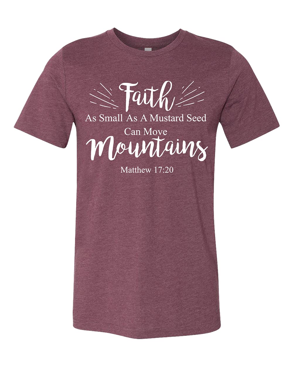 Best Christian T-Shirts for Men & Women - Faith As Small As Mustard Seed Jesus Shirt with Bible Quotes - Religious & Inspirational Apparel for Church, Worship & Daily Wear