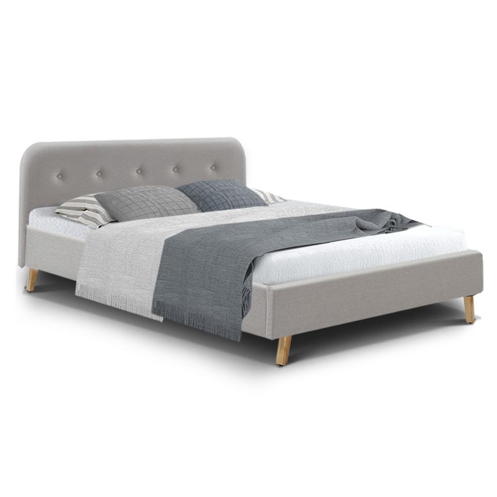 Tarcoola Bonnell Spring Mattress - Medium Firm Support, Double Pack (Beige & Gray) for Bedroom, Guest Room, or Dormitory Use
