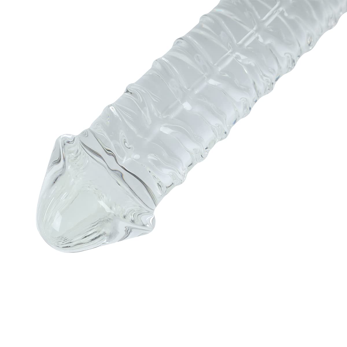 Premium Large Clear Glass Dildo - 8 Inch Crystal Penis Toy for Women & Couples - Body-Safe Smooth Surface for Solo Play & Partnered Pleasure - Perfect for Sensual Massage, Foreplay & Intimate Exploration
