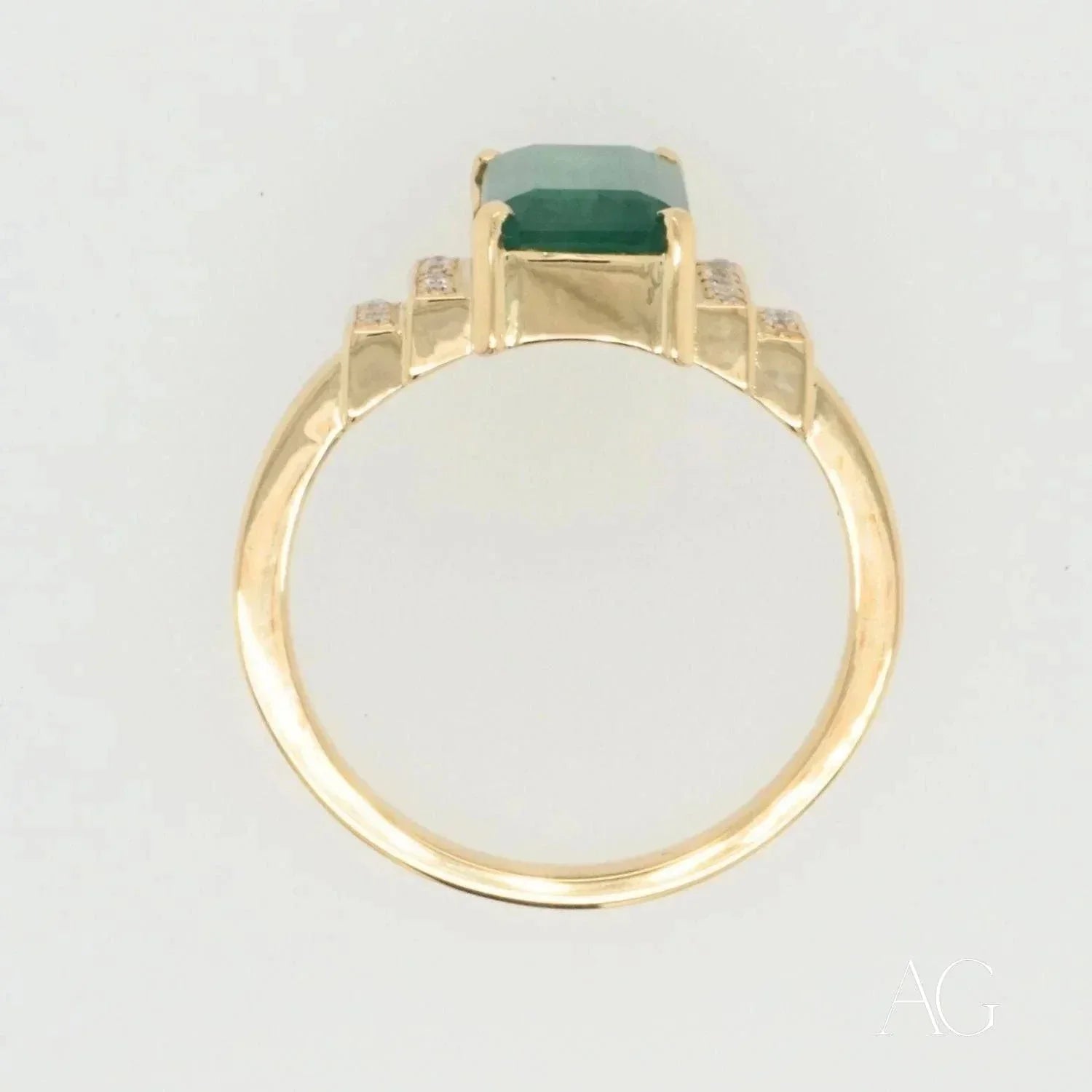 Exquisite 18k Gold Emerald Ring - 2.3 Carat Genuine Emerald Engagement Ring for Women, Perfect for Wedding, Anniversary & Special Occasions