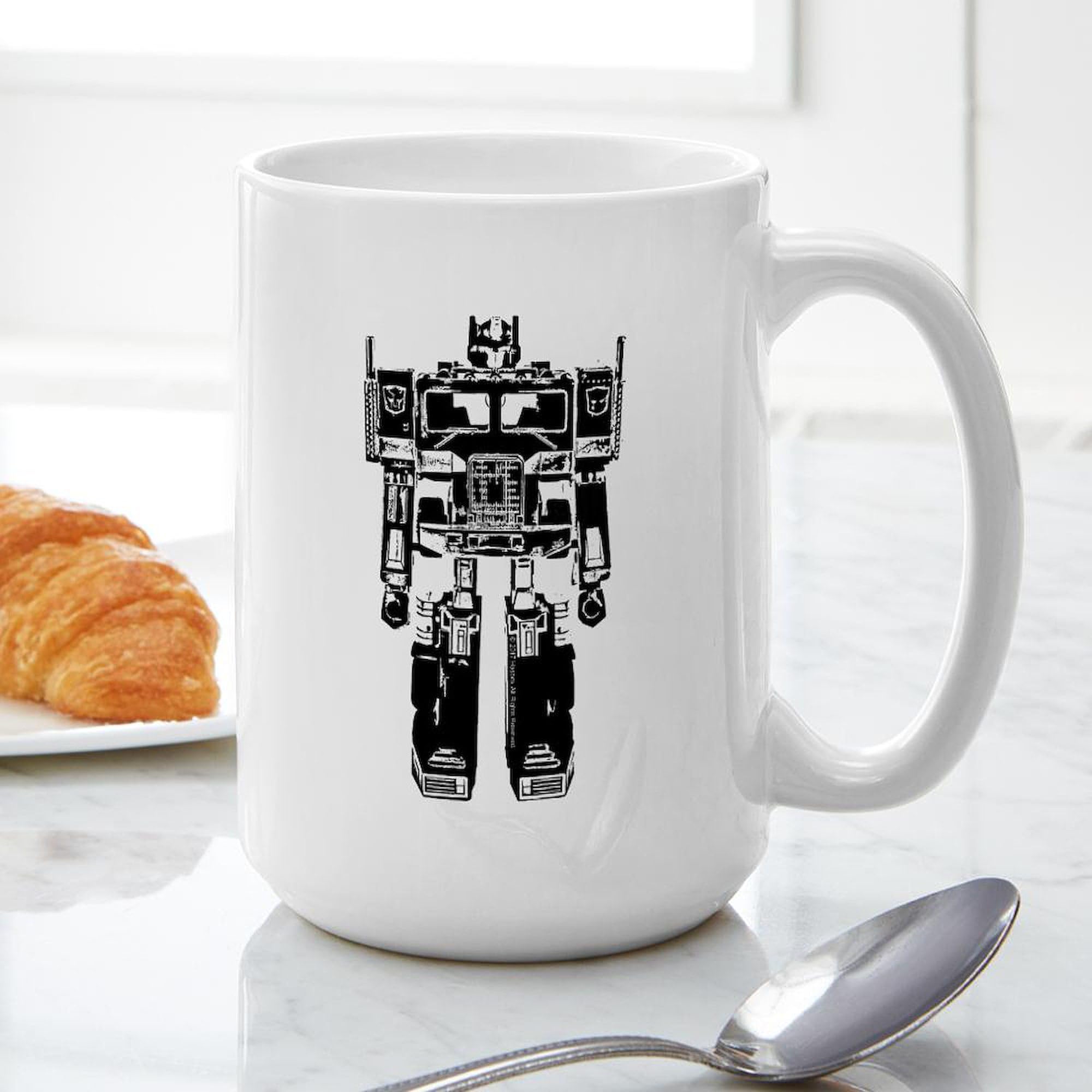 Optimus Prime Robot 15 oz (444 ml) Ceramic Coffee Mug - Transformers Themed Gift for Fans, Office & Home Use
