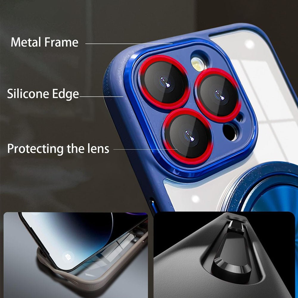 CrystalForce MagSafe iPhone Case - Shockproof & Slim Protective Cover for iPhone 12/13/14/15 Pro Max - Perfect for Workouts, Travel & Everyday Use