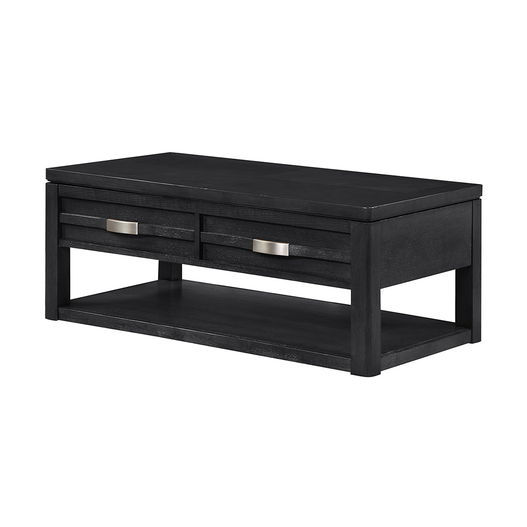 Modern Lift Top Coffee Table with Storage - Solid Wood Manila Mango Finish - Perfect for Small Spaces, Living Room, and Home Office Use