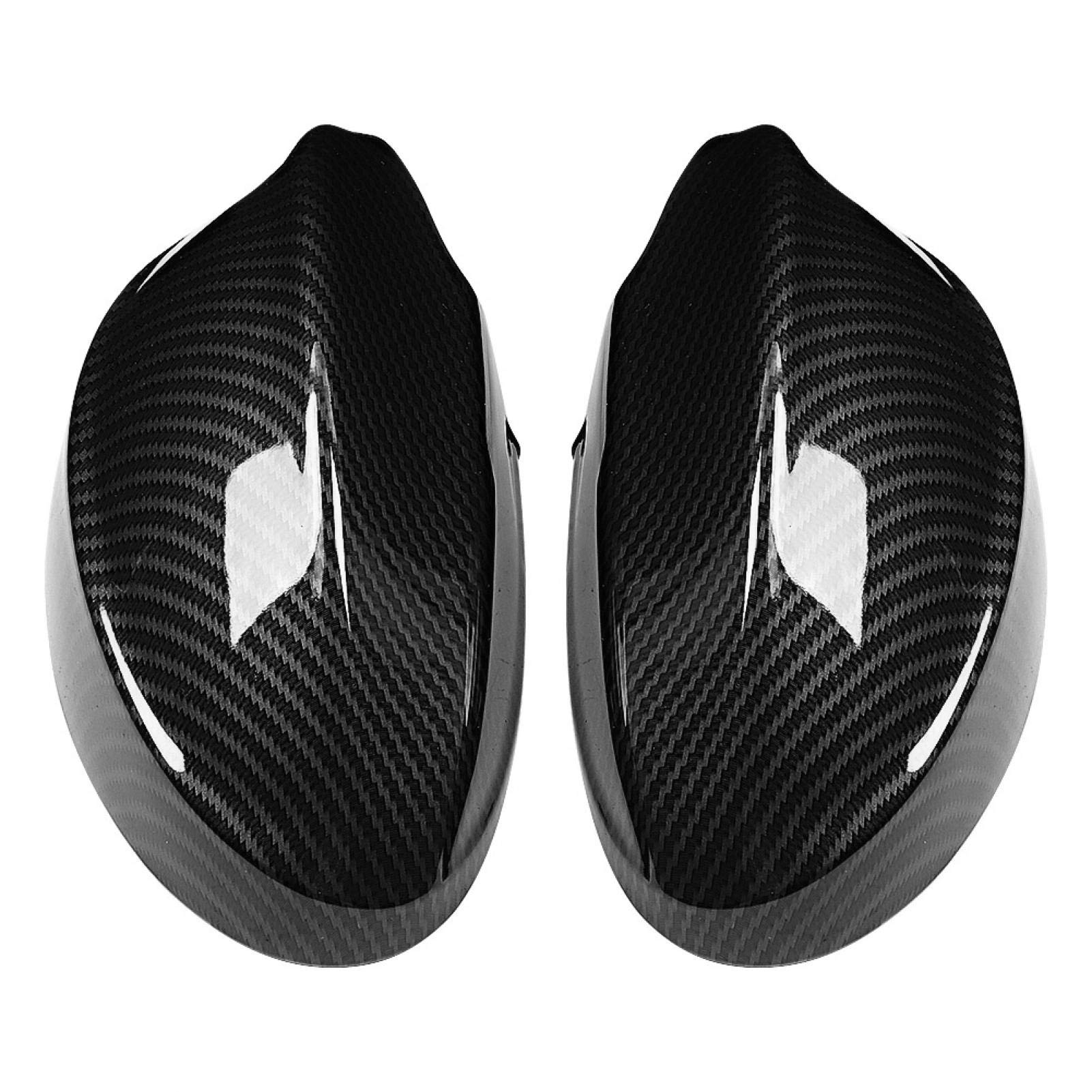 Carbon Fiber Style Door Mirror Cover Protector for BMW E90 (2005-2007) - Replacement Side Mirror Trim - Enhances Style & Protection - Perfect for Car Enthusiasts & Daily Commuters