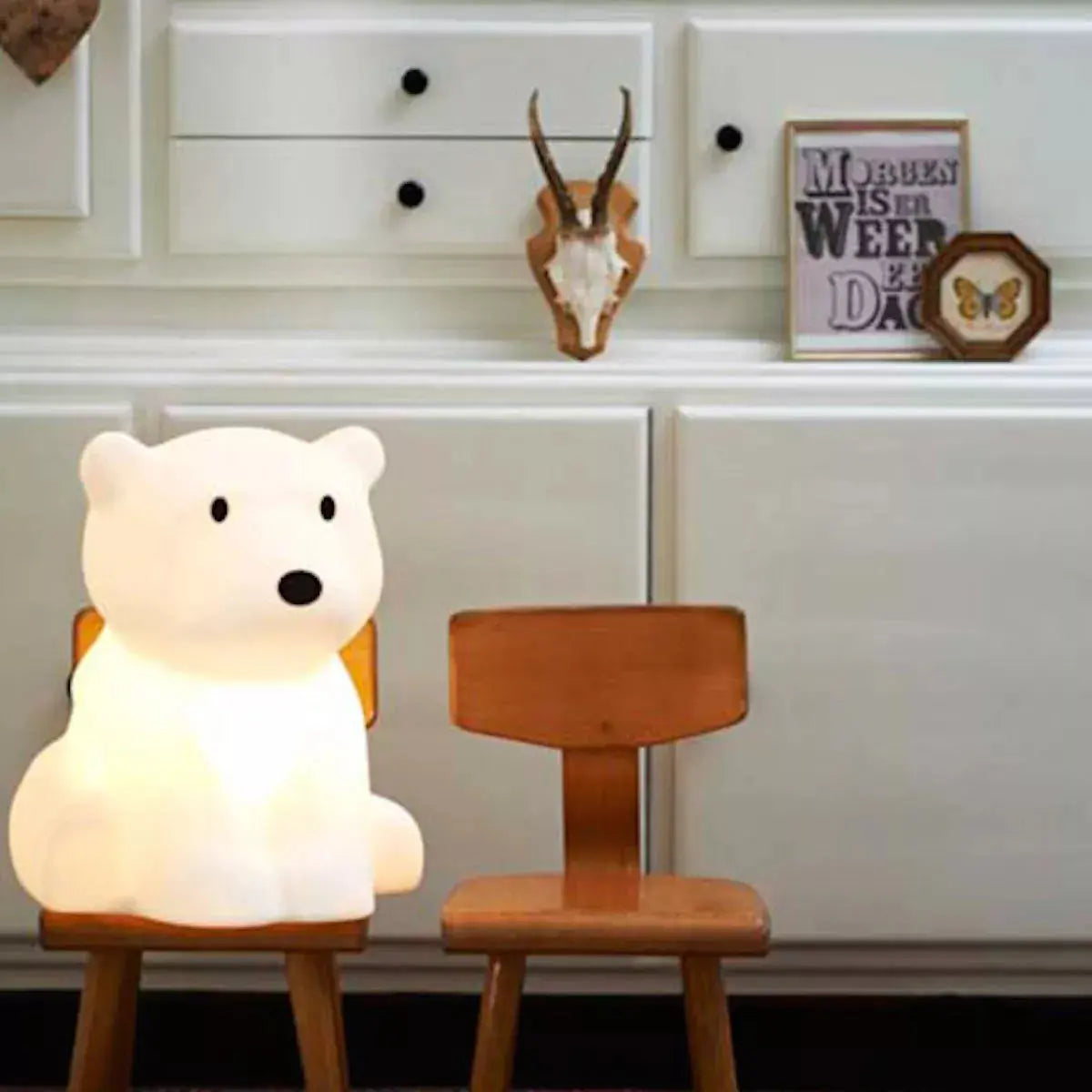 Nanuk the Polar Bear LED Night Light - Cute & Energy-Efficient Nursery Lamp for Kids' Bedroom, Baby Room Decor | Perfect for Nighttime Feeding, Bedtime Stories & Creating Soothing Ambiance