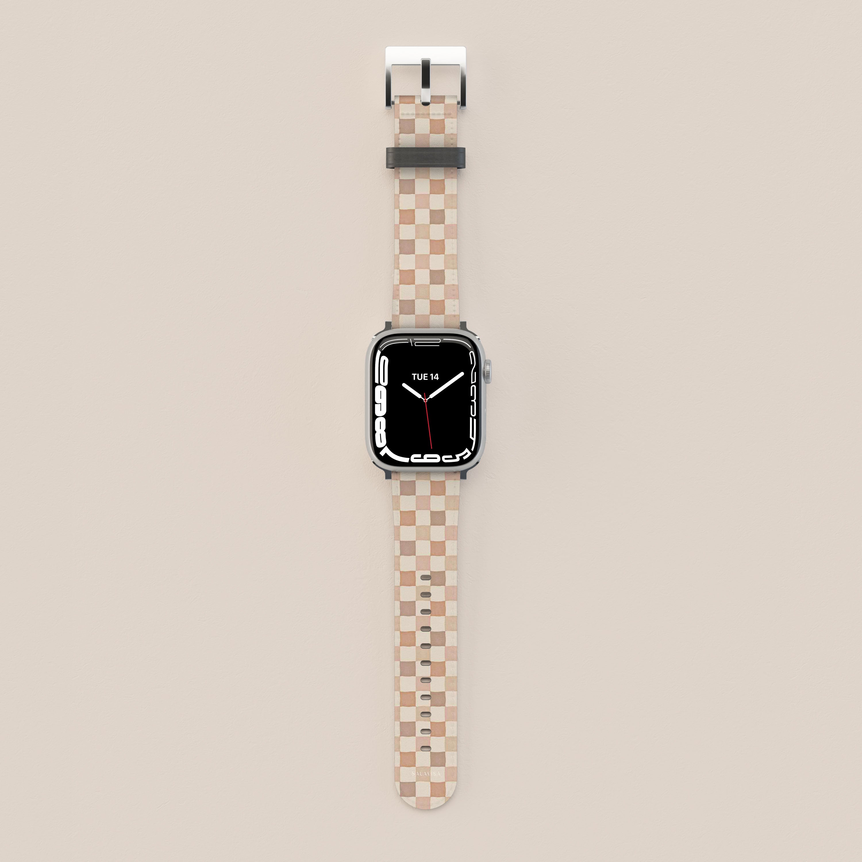 Luxury Leather Apple Watch Band - Premium Replacement Strap for Apple Watch Series 9/8/7/6/SE - Elegant & Comfortable Design for Men & Women - Perfect for Work, Gym & Everyday Wear