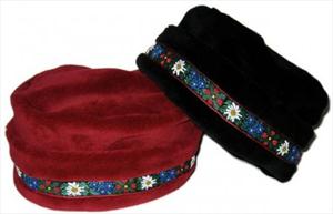 Red Polar Fleece with Edelweiss Trim