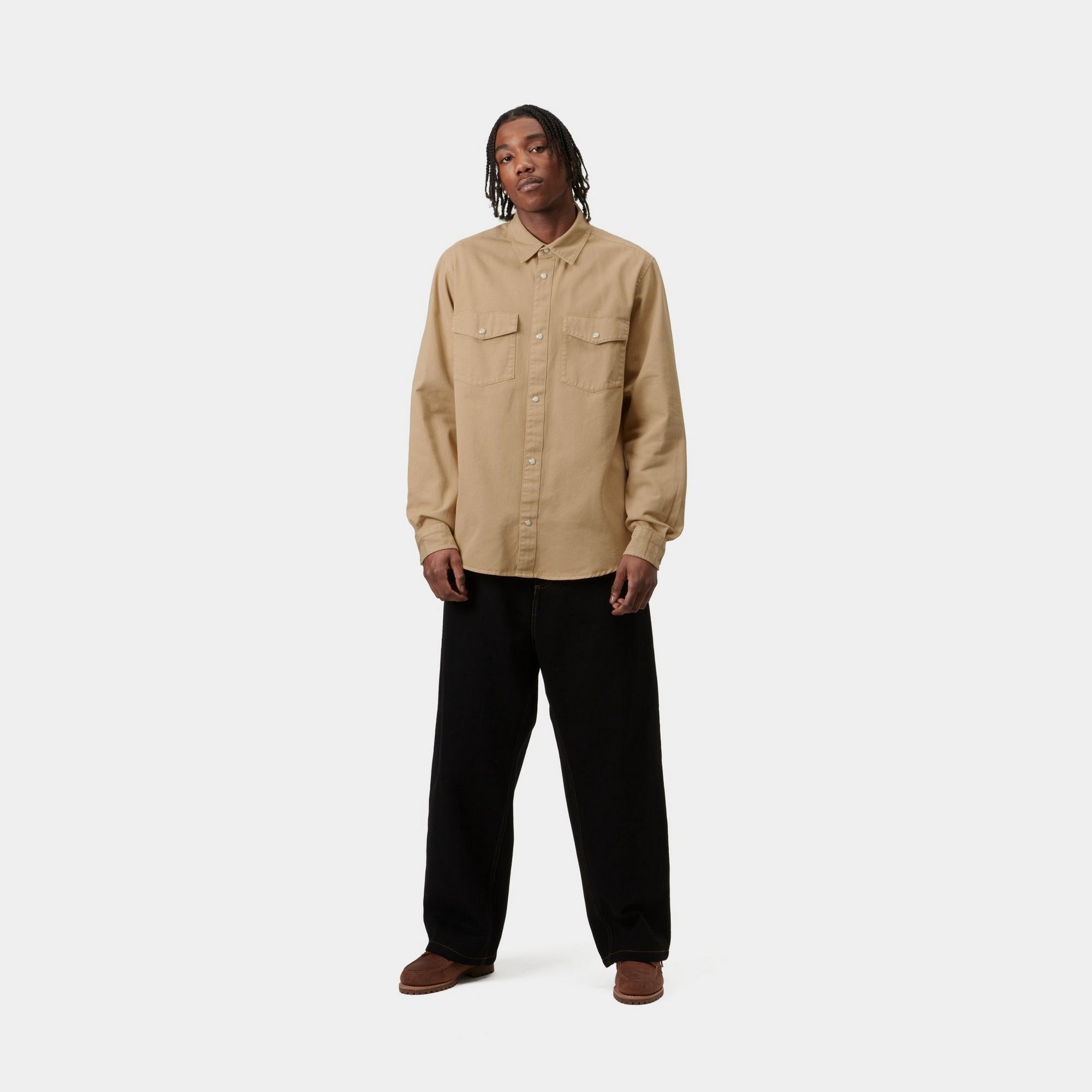 Dusty Hamilton Brown Santa Fe Shirt for Men - Western Style Button Up Shirt for Casual Wear, Outdoor Adventures, and Country Music Festivals