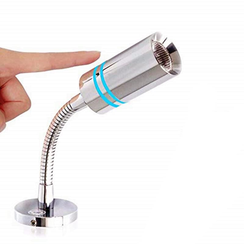 **12V/24V Adjustable RV LED Reading Light with USB Port & Touch Switch - Dual Lighting for Motorhome, Camper Van, Boat & Caravan - Perfect for Nighttime Reading & Ambient Lighting**
