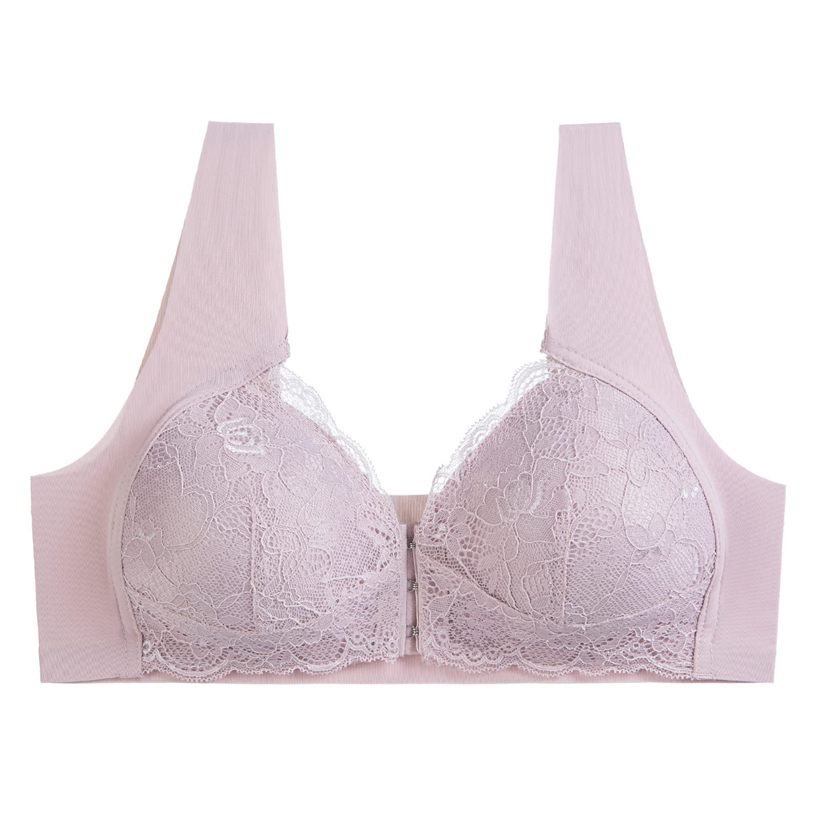 Sexy Lace Front Buckle Corset for Women - Seamless Underwear Without Steel Ring, Large Size Lingerie (Pink, Medium) | Perfect for Valentine's Day, Boudoir Photography & Special Occasions