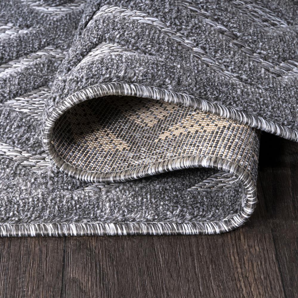 Portmany Neutral Diamond Trellis Area Rug - Soft & Durable Indoor Outdoor Carpet for Living Room, Bedroom, Patio & Deck