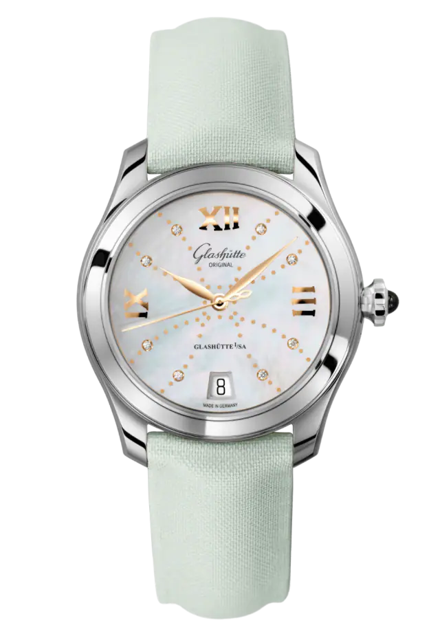 Glashutte Original Serenade Diamond Ladies Watch - Stainless Steel Luxury Women's Wristwatch for Elegant Evening Events & Special Occasions