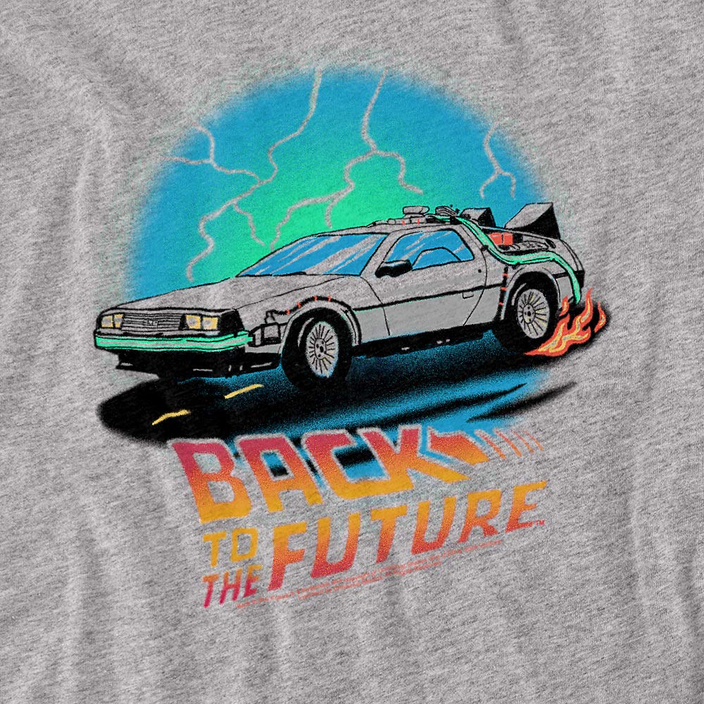 Back to The Future BTTF Airbrush Graphic Women's T-Shirt | Vintage Movie Fan Gift | Casual Wear & Cosplay Costume