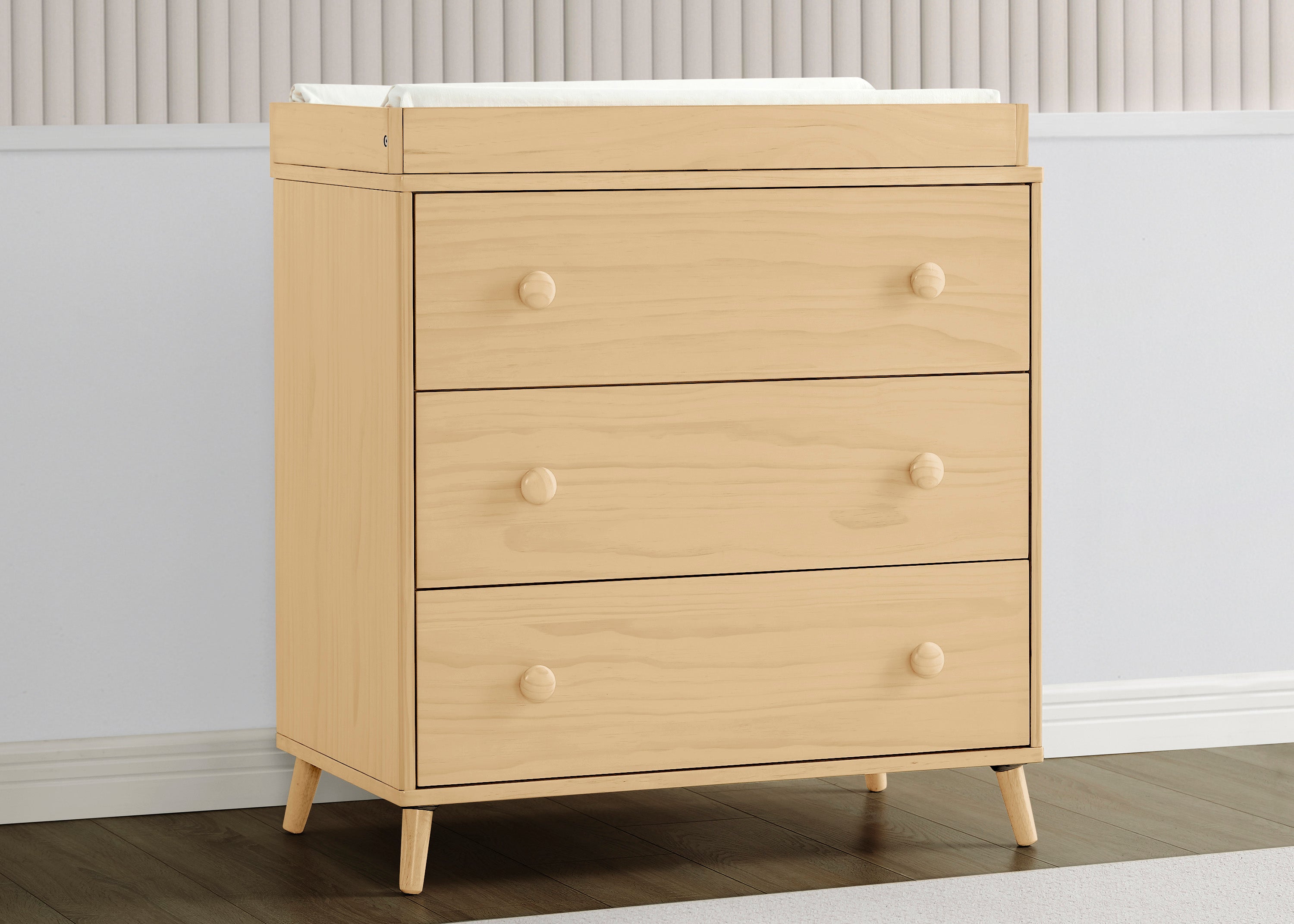 Jordan 3-Drawer Dresser with Interlocking Drawers - Sturdy Bedroom Storage Furniture for Clothes & Accessories | Perfect for Master Bedroom, Guest Room or Dorm Organization
