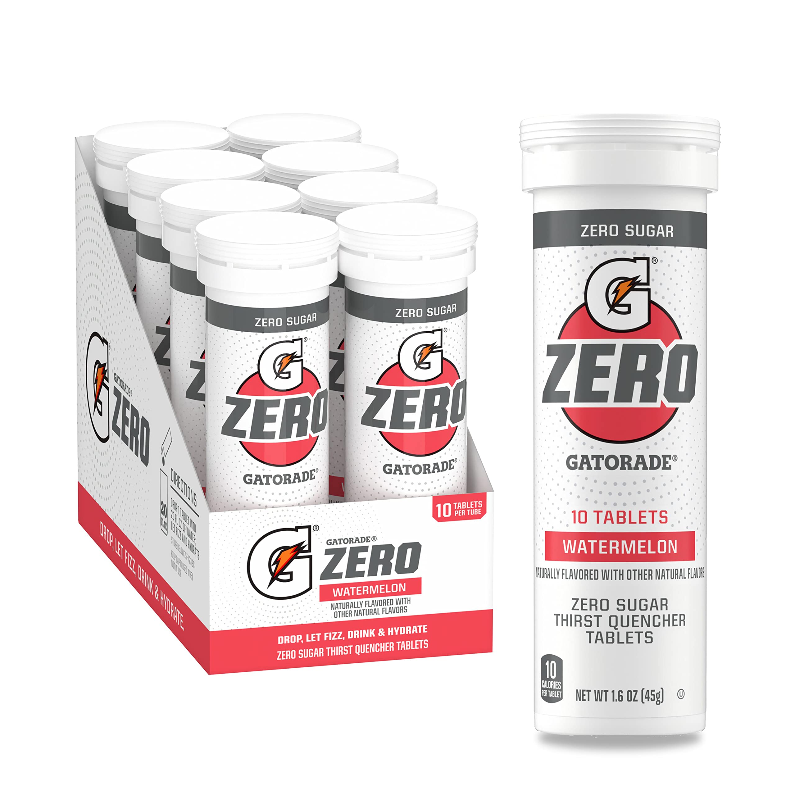 Gatorade Zero Hydration Tablets, Watermelon Flavor - Pack of 80 | Electrolyte Replenishment for Athletes, Workouts & Active Lifestyles