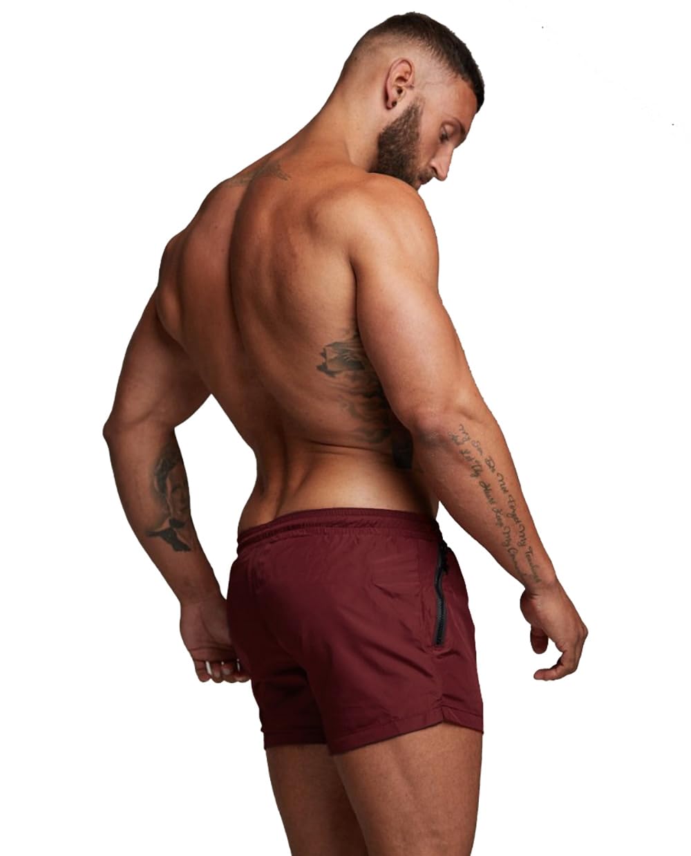 TONLEN Men's Quick-Dry Swim Trunks with Zipper Pockets - Athletic Swim Shorts for Beach, Pool & Water Sports | Comfortable Swimwear for Men