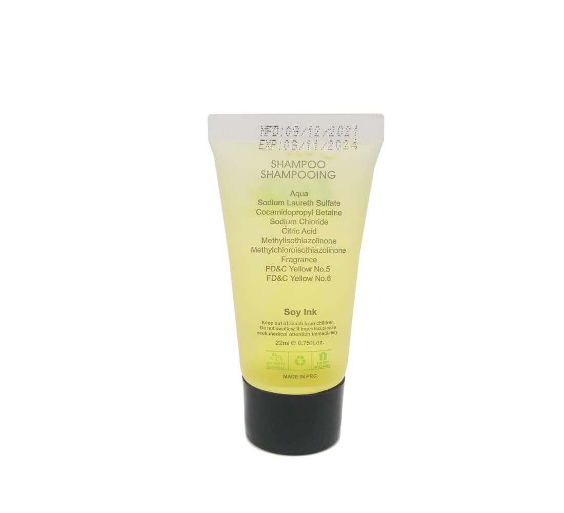 Bulk Travel Size Shampoo 288 Pack - 0.75 fl oz (22ml) Green Tea Scented Mini Shampoos for Hotels, AirBnB & Rentals | Eco-Friendly Guest Amenities | Perfect for Hospitality, Travel & Vacation Rental Supplies