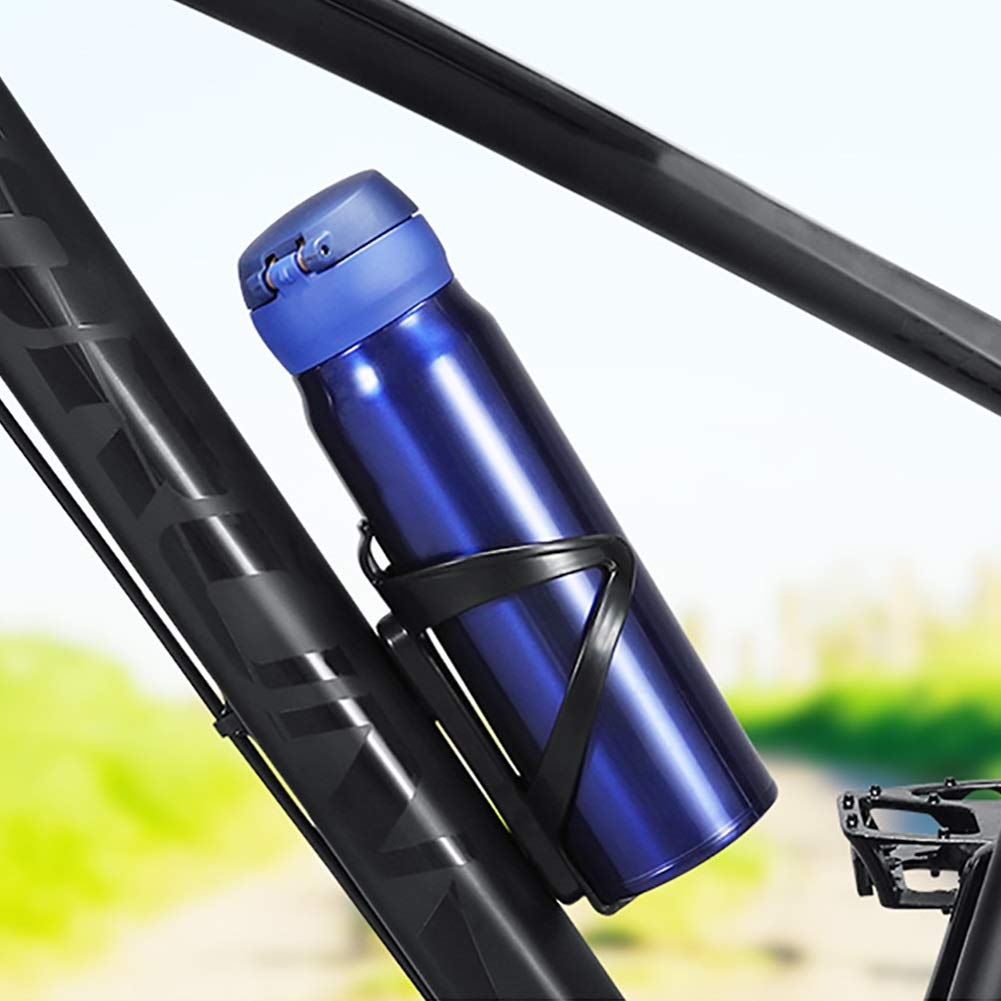2 Pack Carbon Fiber Bike Water Bottle Holder Cage - Lightweight & Durable for Road Bikes, Mountain Bikes & Cycling - Perfect for Commuting, Training & Outdoor Adventures (Black)