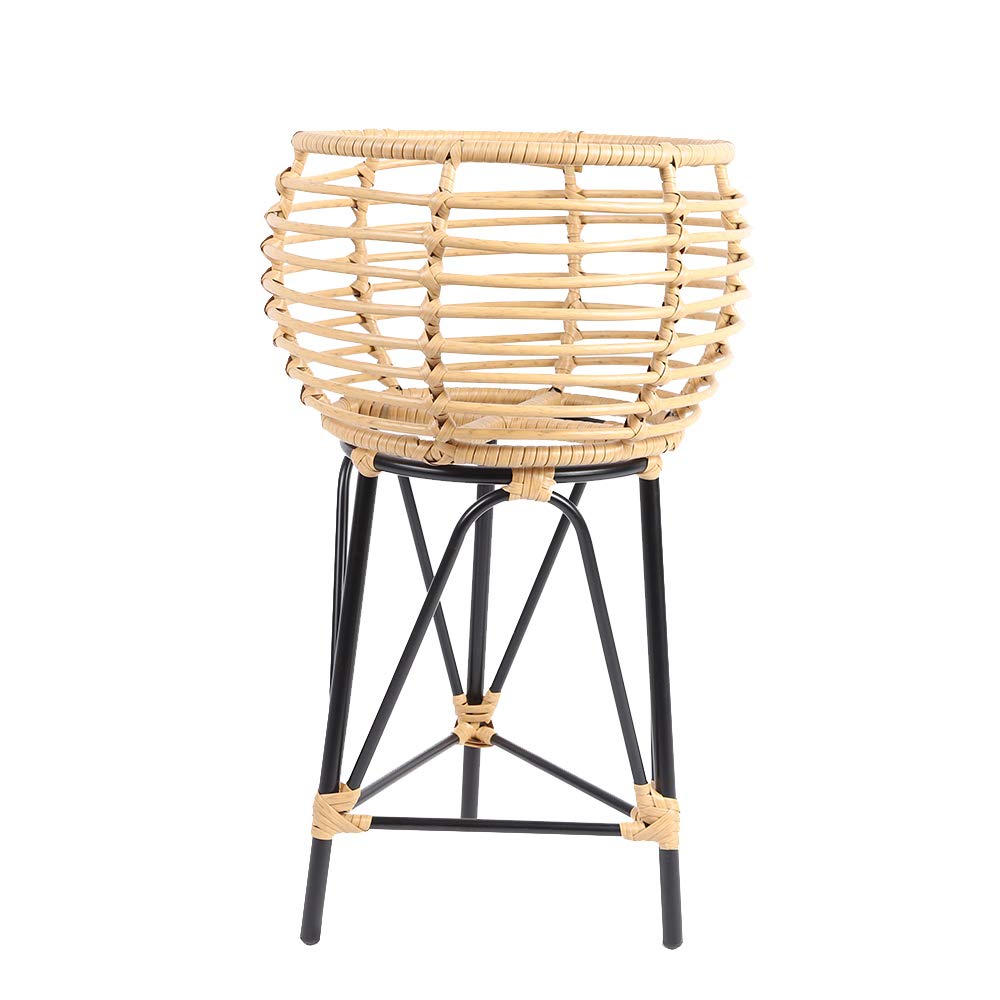 Athaliah Rattan Plant Stand - Indoor Outdoor Corner Plant Holder for Multiple Flower Pots, Perfect for Patio, Balcony, Garden & Home Decor | Ideal for Small Spaces, Living Room, Office & Apartment Decor