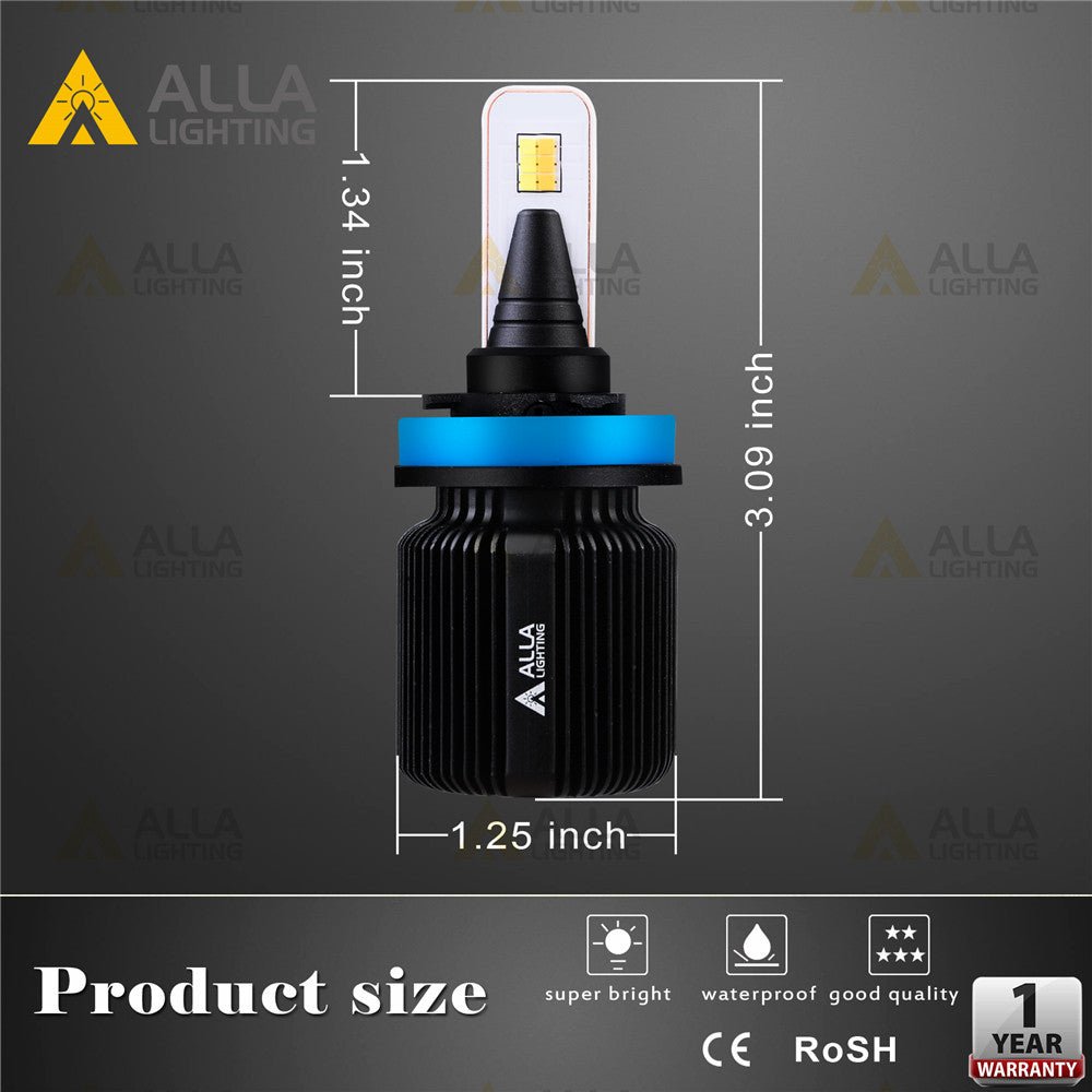 H8 H11 Switchback LED Headlight Bulbs - 6000K White / 3000K Yellow Fog Lights for Cars, Trucks, SUVs - Easy Installation, High Brightness - Perfect for Night Driving, Off-Roading & Bad Weather Conditions