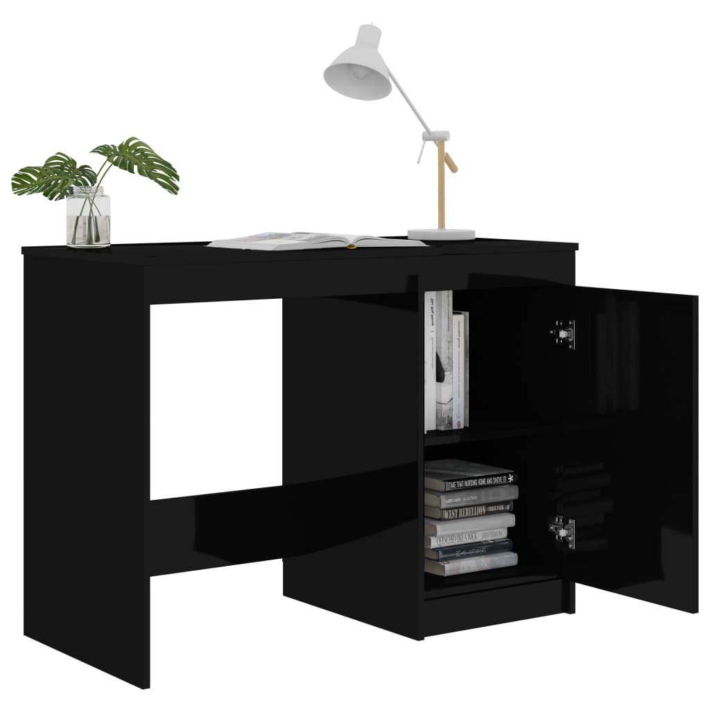Modern Home Office Desk with Storage - 39.4