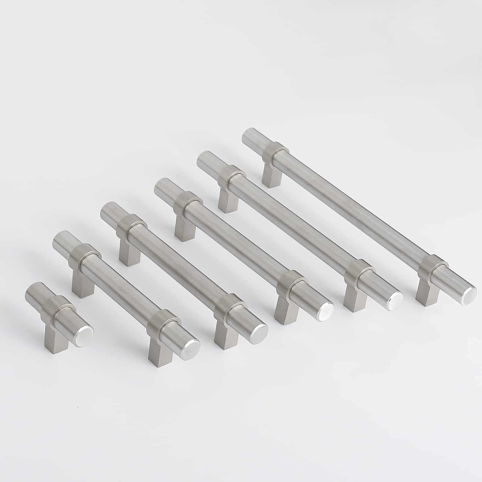 10 Pack 3 Inch Brushed Nickel Cabinet Pulls - Satin Nickel Kitchen Drawer Handles - Stainless Steel Dresser Hardware for Cabinets, Drawers & Furniture (Modern Home & Office Upgrade)