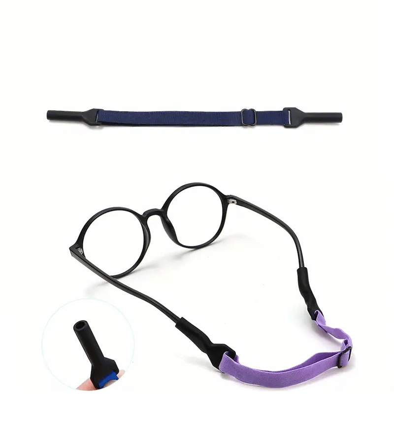 Kids Navy Blue Eyewear Strap - Adjustable & Comfortable Glasses Holder for Boys & Girls - Perfect for Sports, Reading & Outdoor Activities