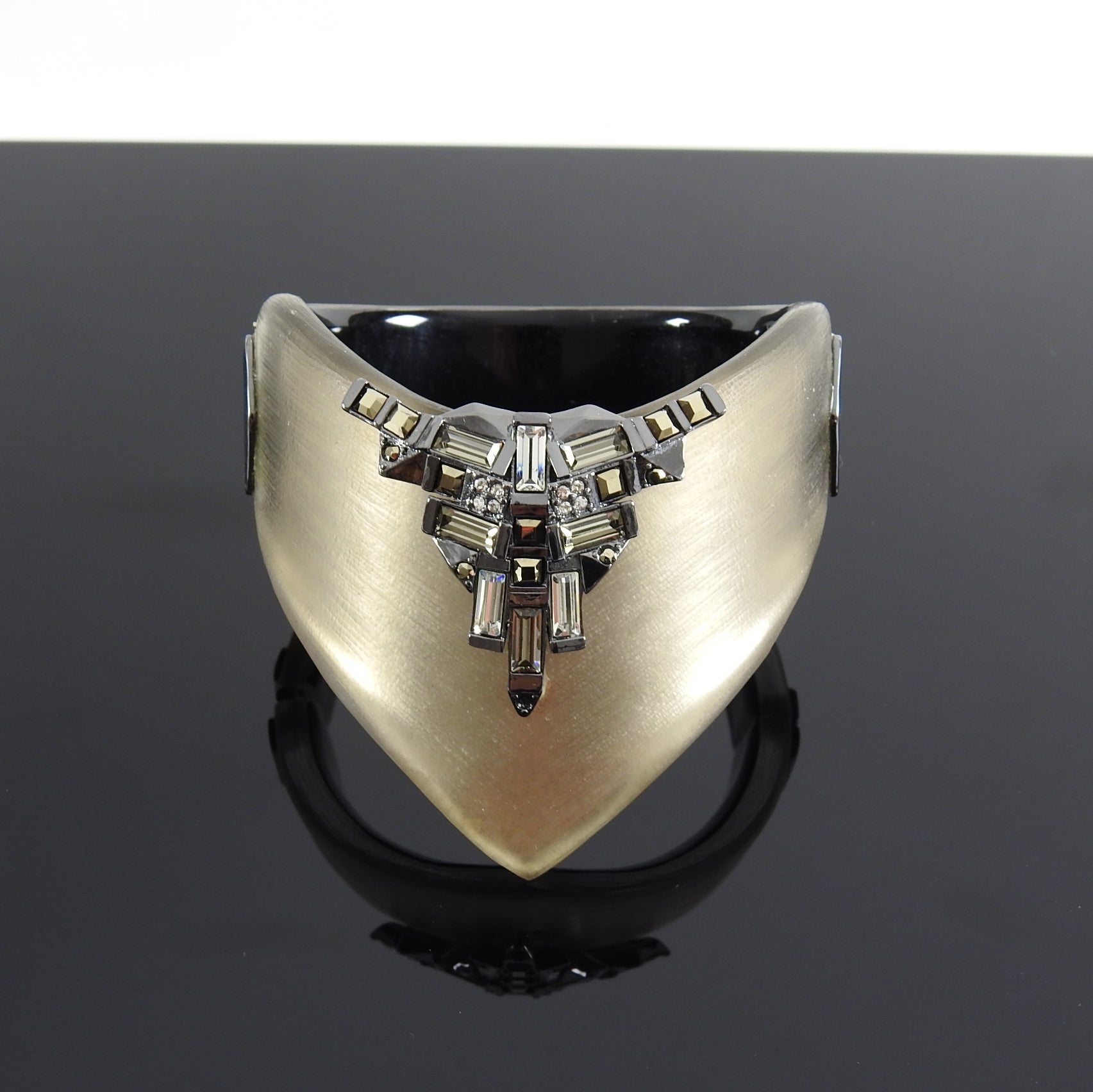 Alexis Bittar Resin Jeweled Cuff Bracelet for Women - Elegant Statement Jewelry for Parties, Weddings & Special Occasions