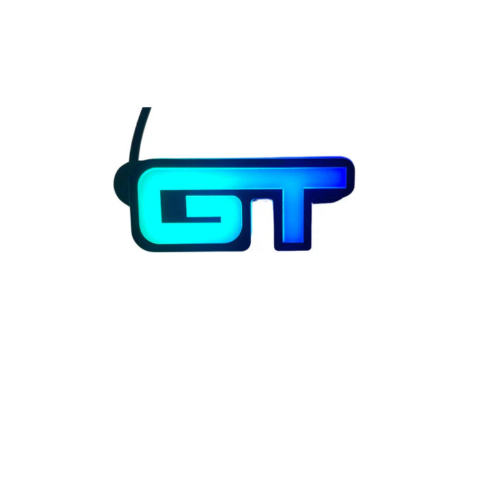 GT LED Emblem Badge - Multicolor RGB Flowing Light Car Logo for BMW, Mercedes, Audi - Upgrade Your Vehicle with Customizable LED Lighting for Night Driving & Car Shows
