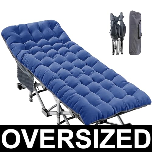 Stripe Cot & Blue Pad