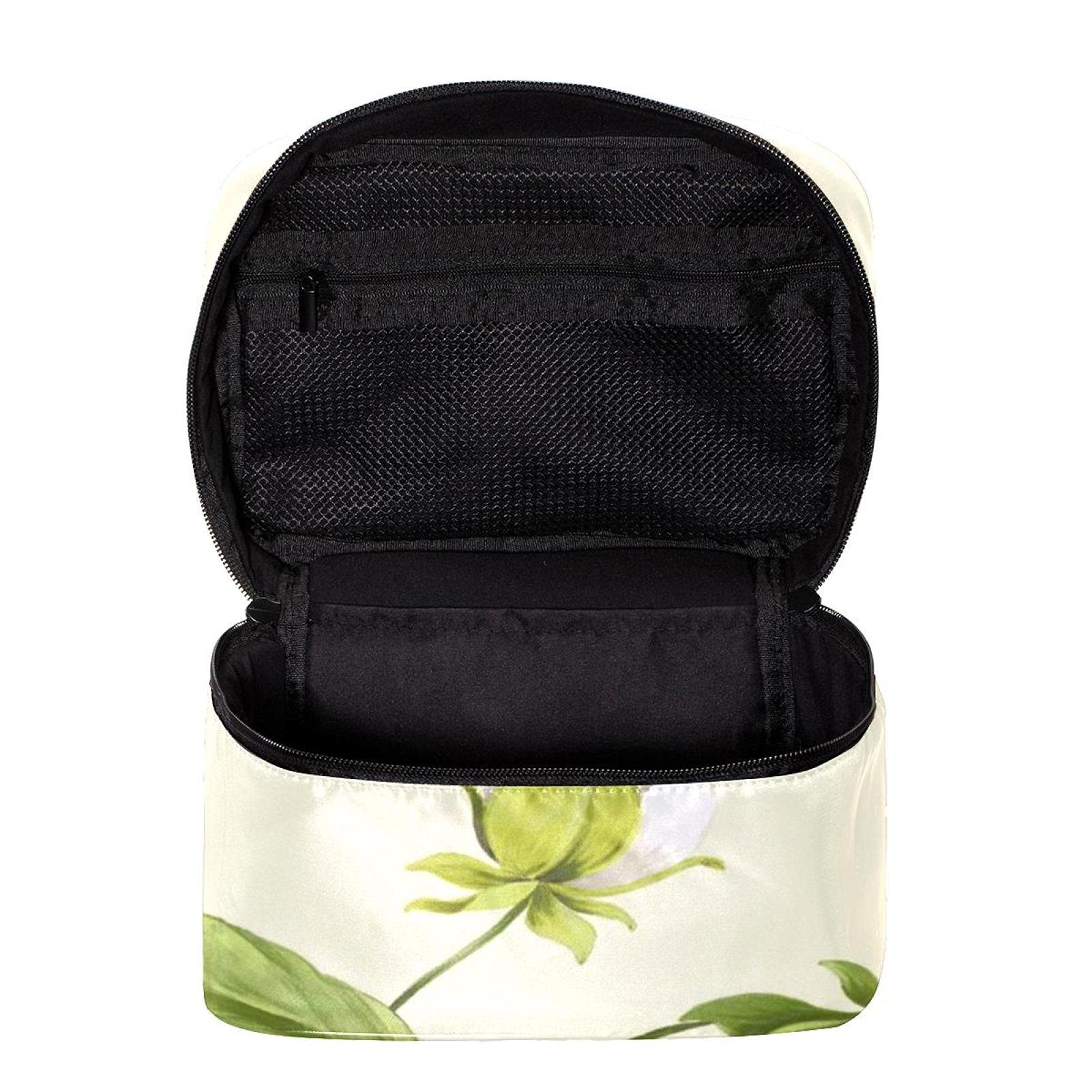 Hibiscus Floral Pattern Large Travel Makeup Bag - Waterproof Cosmetic Organizer with Zipper for Women & Girls | Perfect for Vacation, Gym, and Daily Essentials Storage