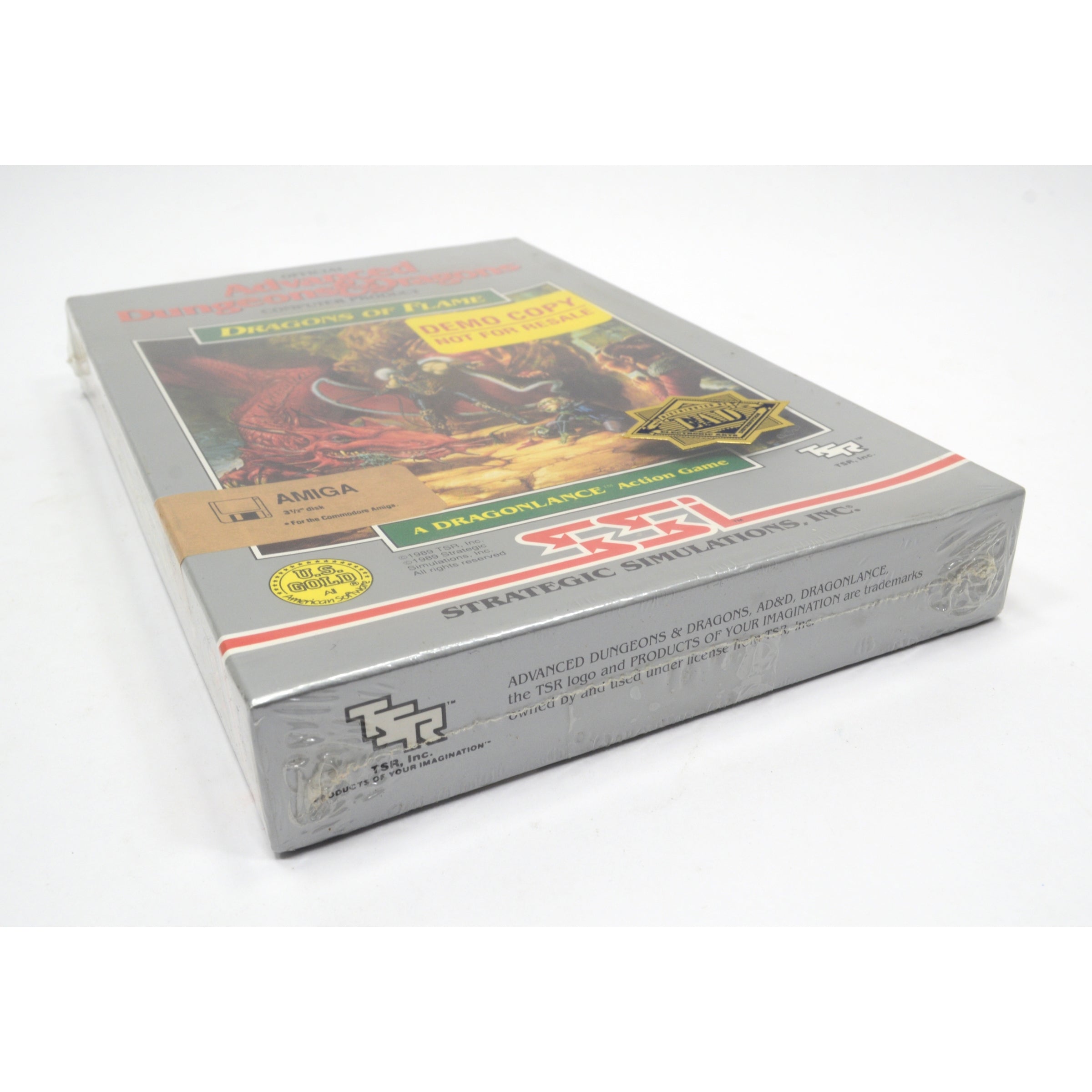 Rare Sealed COMMODORE AMIGA D&D Game - Dragons of Flame DEMO COPY | Vintage Computer Game Collectible | Perfect for Retro Gaming Enthusiasts & Collectors