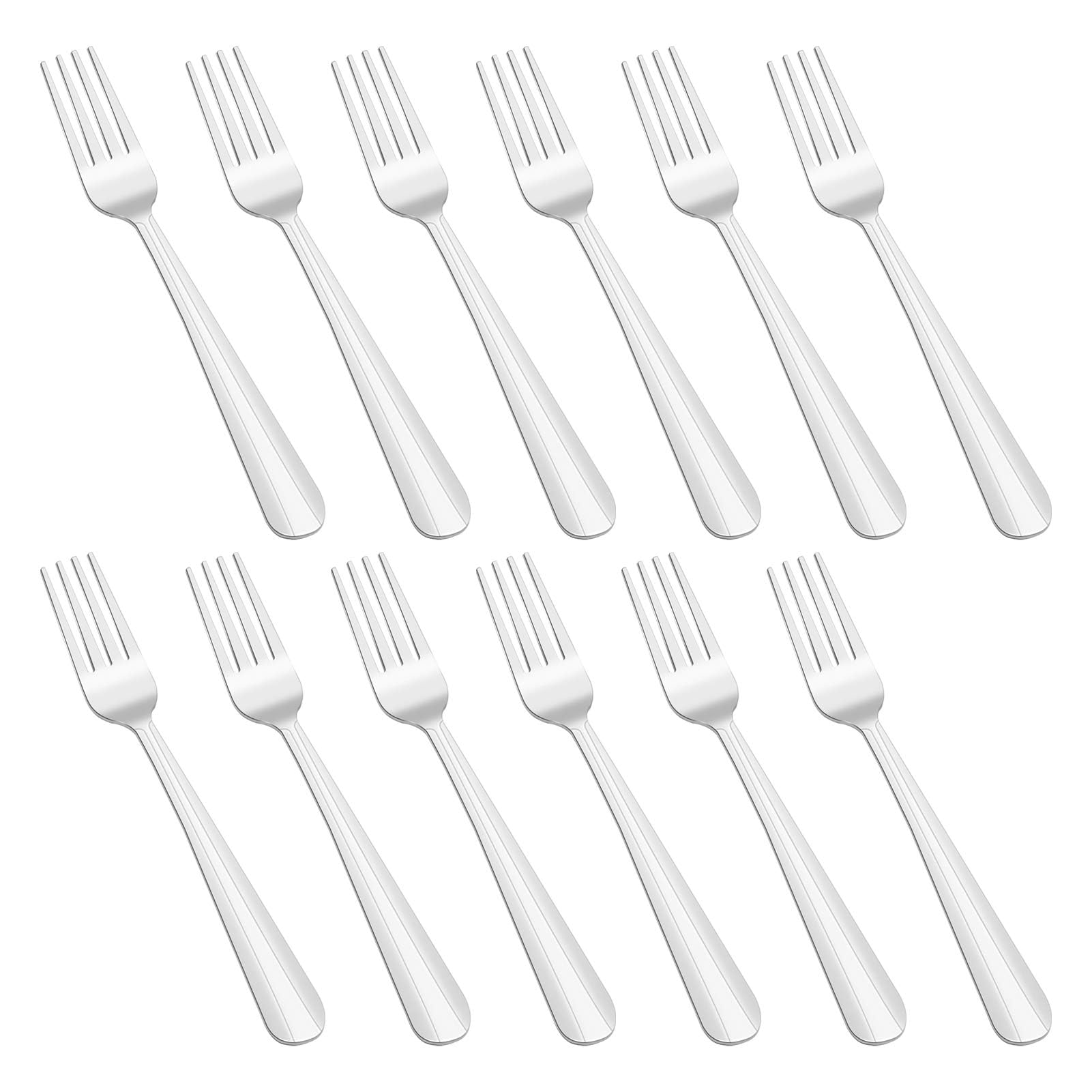 Premium Stainless Steel Dinner Forks Set - 12 Pack Heavy Duty Silverware for Home, Kitchen & Restaurant Use - 7 Inch Multipurpose Forks for Dining, Salad & Parties