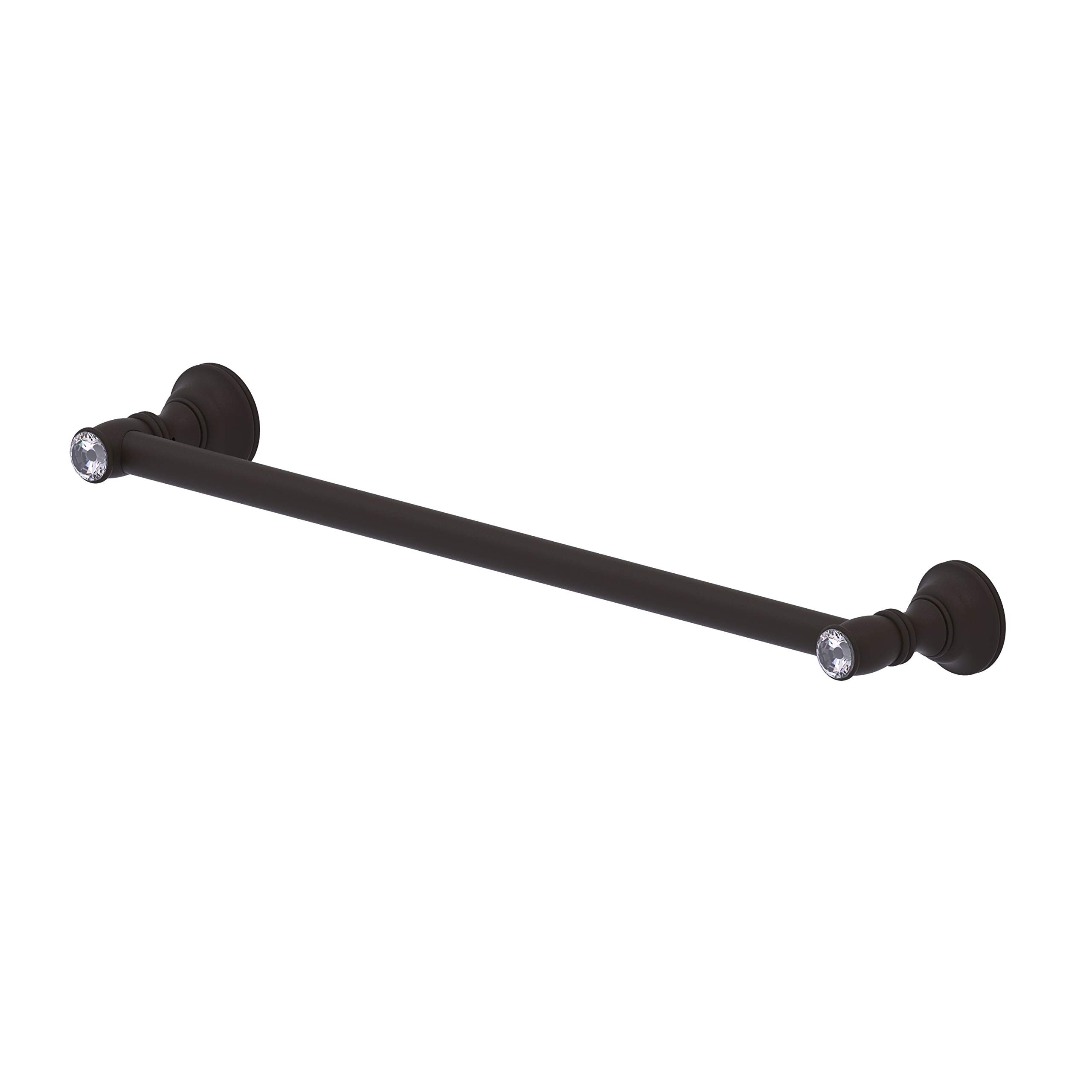 Allied Brass CC-41-36 Carolina Crystal Collection 36 Inch Oil Rubbed Bronze Towel Bar - Premium Bathroom Accessory for Modern & Traditional Homes