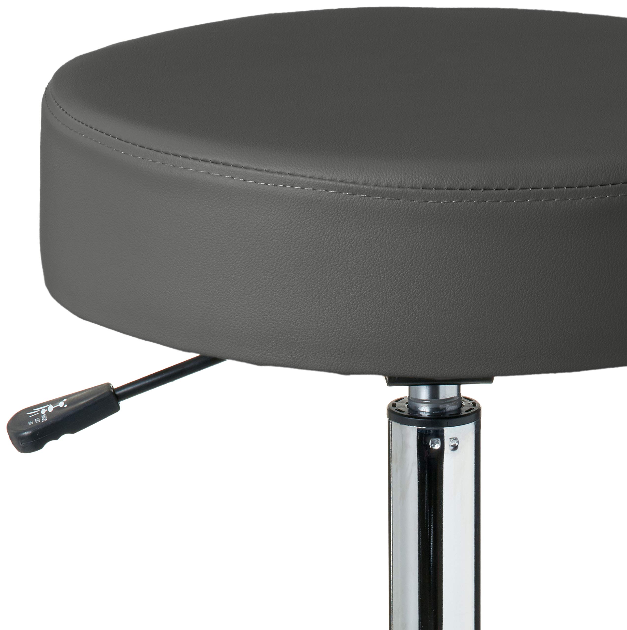 Boss Office Adjustable 16 Inch Drafting Stool - Grey Ergonomic Swivel Chair for Architects, Artists & Home Office - Perfect for Drawing Tables, Craft Rooms & Studio Workspaces