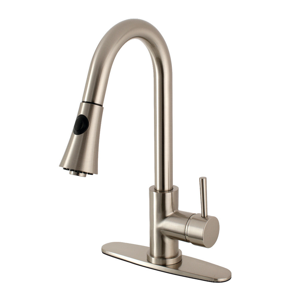 **Concord Single Handle Pull Down Kitchen Faucet - Modern Stainless Steel Sink Faucet with High Arc Spout & Sprayer for Easy Dishwashing & Cooking**    *(Use Cases: Perfect for home kitchens, restaurants, and RVs – ideal for washing dishes, filling pots, and food prep.)*