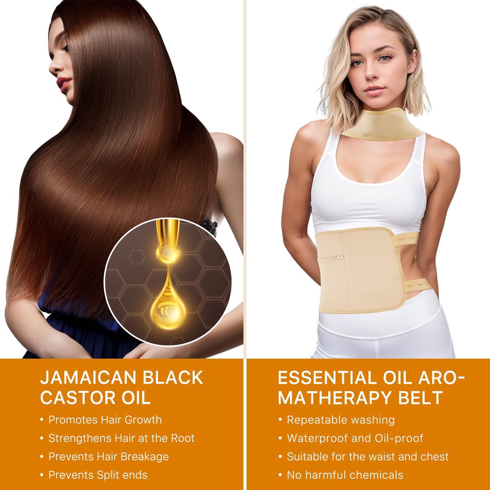 Organic Jamaican Black Castor Oil 4oz - Cold Pressed, Unrefined for Hair Growth, Skin Care, Eyelashes & Eyebrows - Natural Nourishment in Glass Bottle - Perfect for Daily Hair & Skin Routine, DIY Beauty Treatments