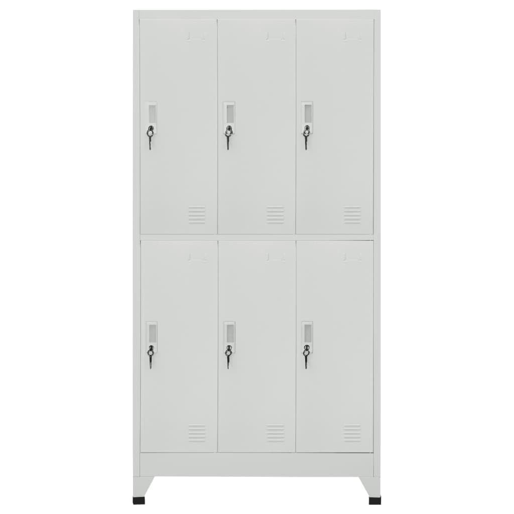 Steel Grey 6-Compartment File Cabinet - Heavy Duty Metal Storage Organizer for Office, Home & School Documents