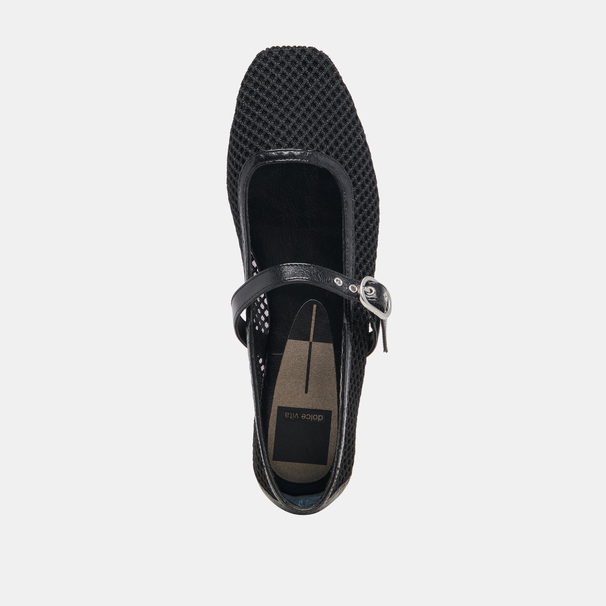 RODNI Women's Black Woven Mesh Ballet Flats - Comfortable Slip-On Shoes for Work, Office & Casual Wear