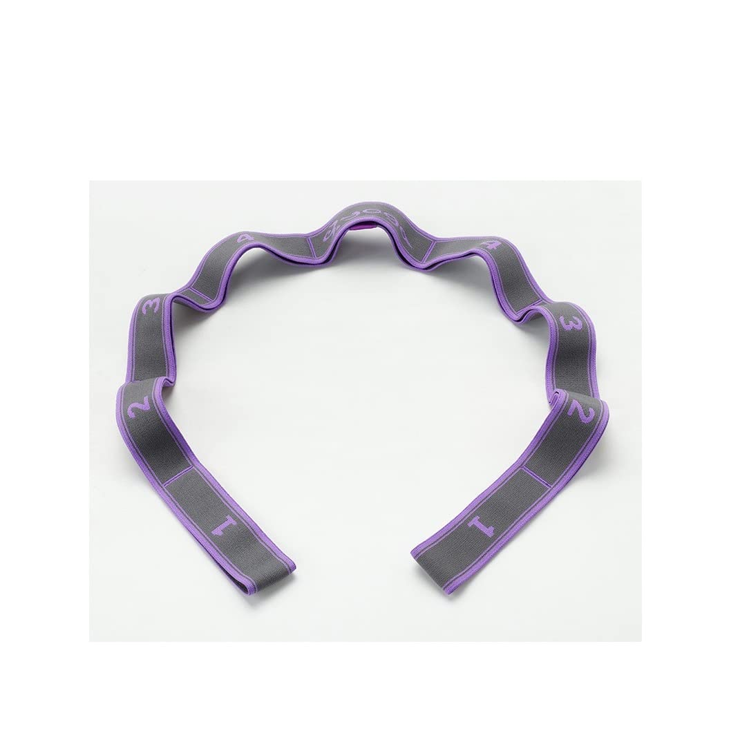 Premium Elastic Yoga Stretch Band - High-Quality Polyester Resistance Loop for Yoga, Pilates, Gym & Fitness Training (Purple, 85-105cm) - Perfect for Home Workouts, Physical Therapy & Dance Stretching Exercises