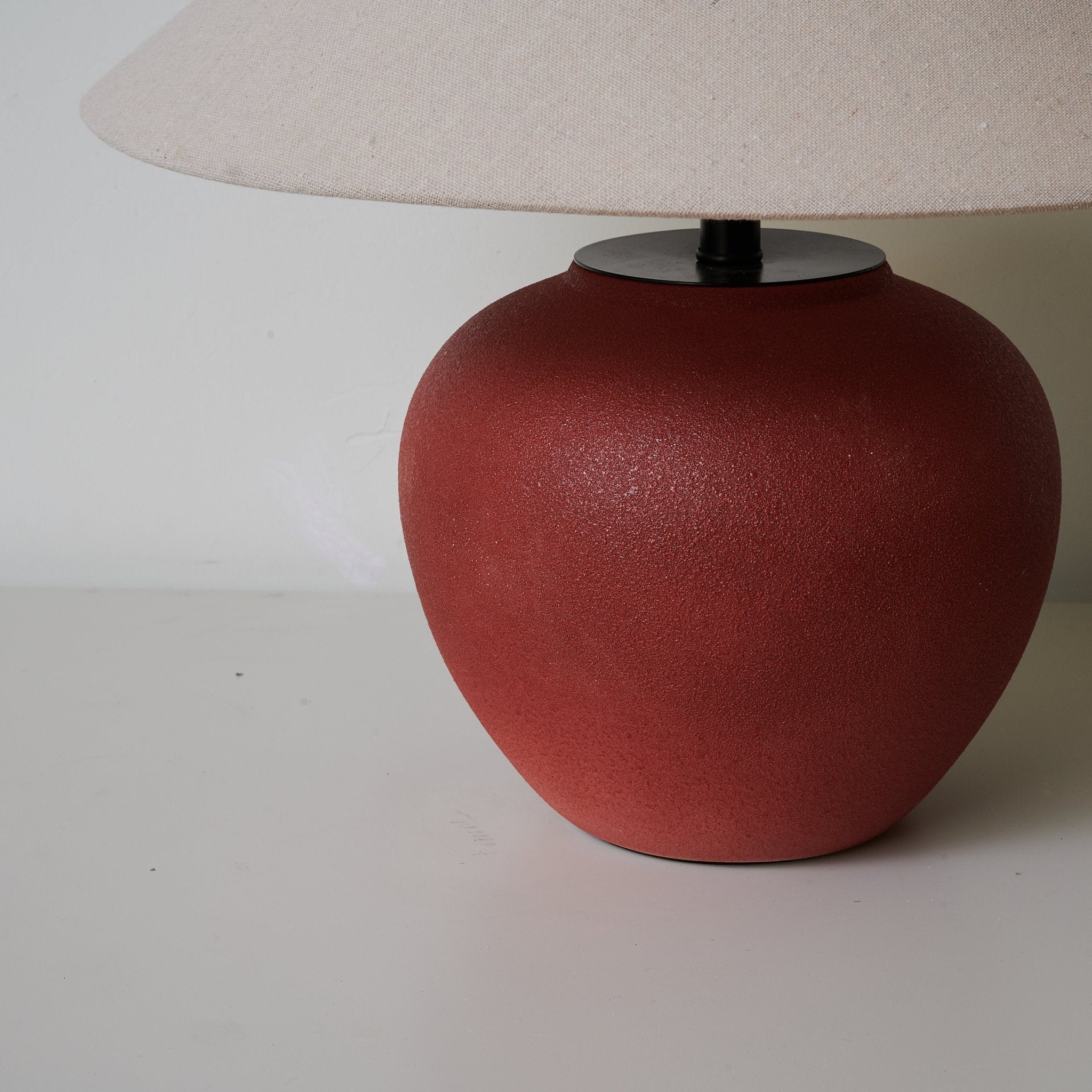 Terra Rouge Table Lamp - Modern Bedside Nightstand Light for Living Room, Bedroom, Office - Warm White LED Lighting for Home Decor & Reading