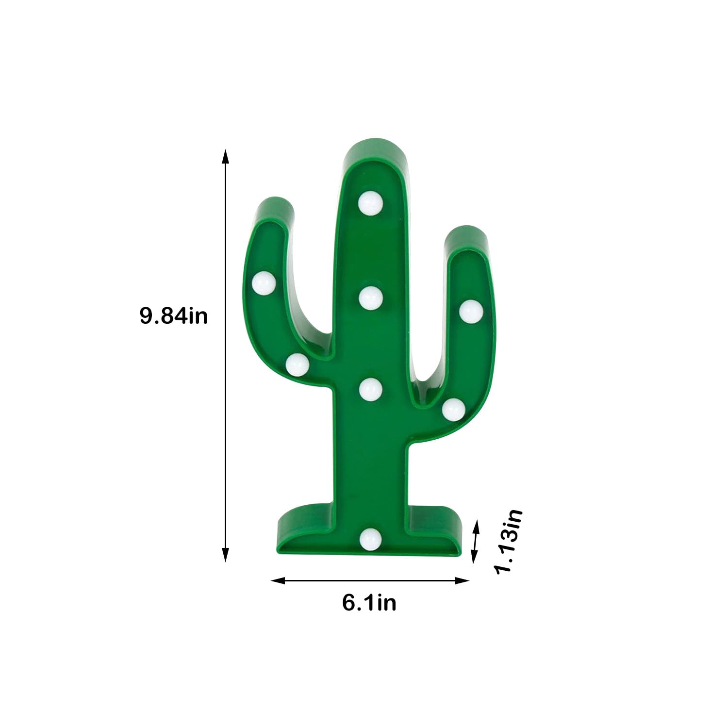 2 Pack Large LED Cactus Night Lights - Cute Cactus Party Decor for Carnival, Dining Table, Kids Room, Desk & Bedroom - Perfect Living Room Decor Gift (Warm White) | Energy Efficient Mood Lighting for Nursery, Dorm, Wedding & Home Decor