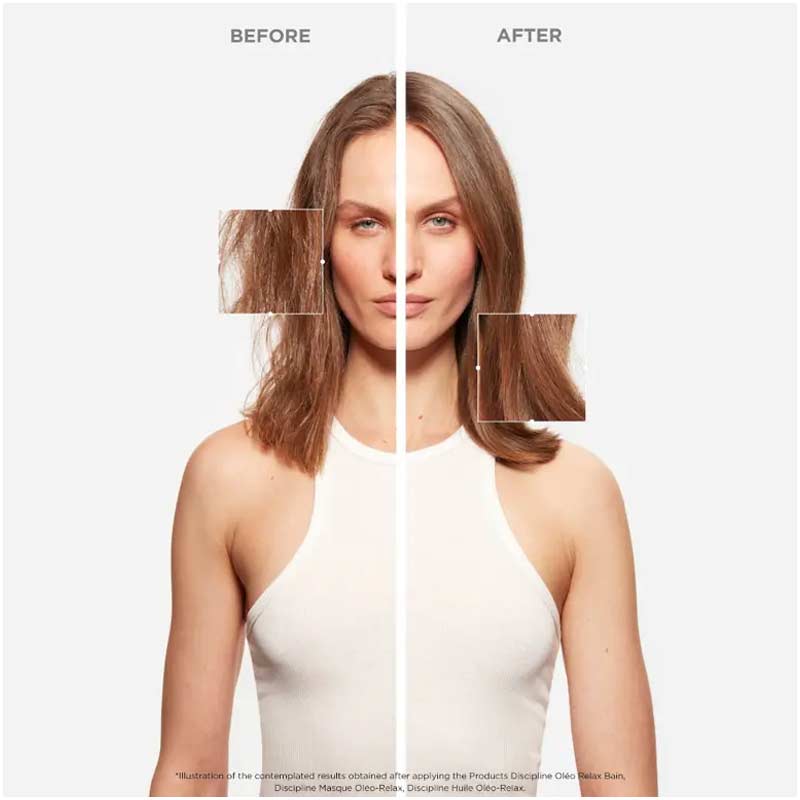 Kerastase Discipline Keratine Thermique Smoothing Blow Dry Milk for Frizz Control & Heat Protection - Perfect for Salon-Quality Smoothing at Home